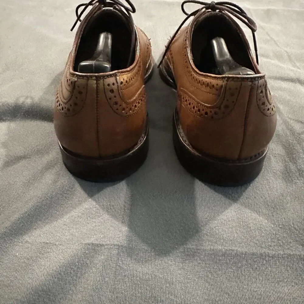 VTG Allen Edmonds Stuttgart Wingtip Oxford Dress Shoes Mens 10.5 D 9728 Walnut